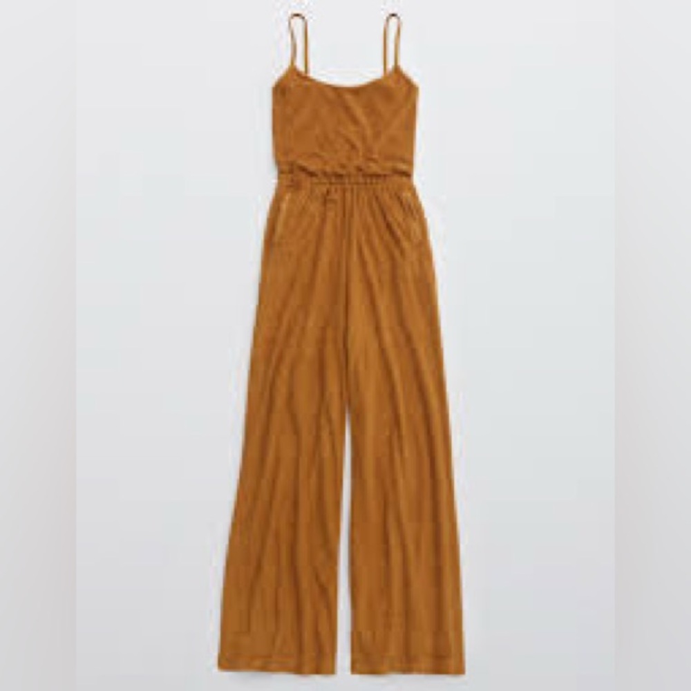 OFFLINE by Aerie Wide-Leg Jumpsuit Size XS Camel Color NWT - Picture 11 of 11